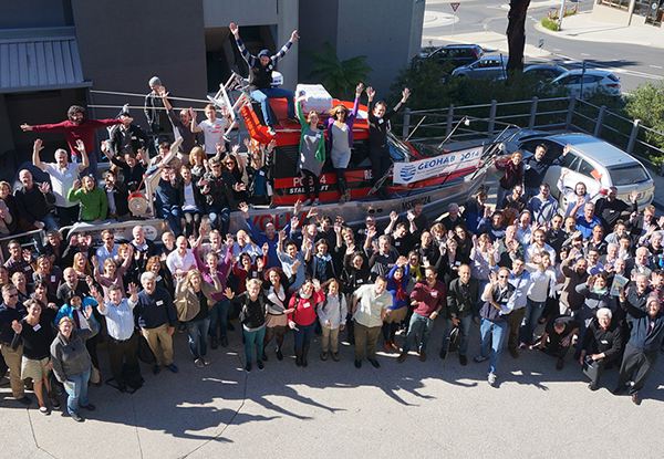 Large group of hydrographers posing for a photo